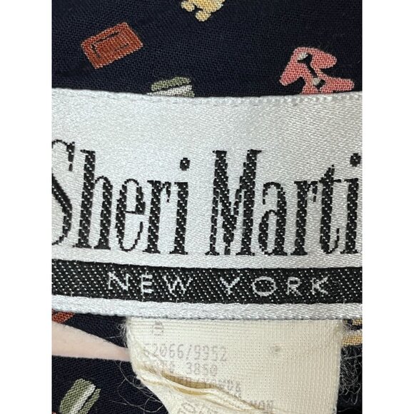 Sheri Martin Jumpsuit 6 Black Boho Western Aztec Wide Leg Retro Classic Chic 80s - Picture 2 of 11